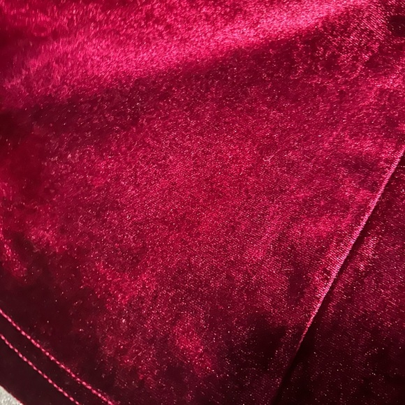 Crushed velvet Christmas red dress - Picture 8 of 9